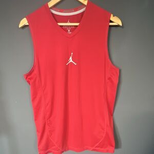 Jordan Training Dri-Fit Fitted Sleeveless Red Tank Top Men's Size M
